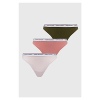 Tanga Tommy Hilfiger 3-pack růžová barva, UW0UW04894