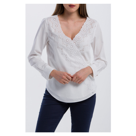 KOŠILE GANT O2. BRODERIE ANGLAISE WRAP BLOUSE