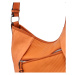 Dámská koženková kabelka s kapsou na přední straně Anna, oranžová