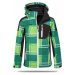 Chlapecká softshellová bunda - NEVEREST 42259cc, zelená kostka/ bílý zip Barva: Zelená