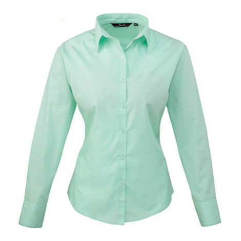 Premier Workwear Dámská košile s dlouhým rukávem PR300 Aqua -ca. Pantone 344
