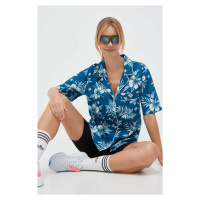 Košile s příměsí lnu Roxy x Lisa Ansersen relaxed, s klasickým límcem