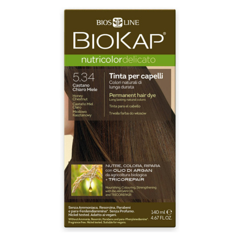 BIOKAP Barva na vlasy 5.34 Medová kaštanová 140 ml