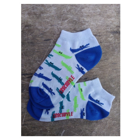 Dětské bavlněné ponožky Trepon - Krokodýl modré