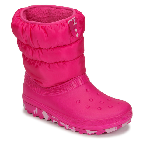 Crocs Classic Neo Puff Boot K Růžová