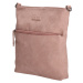Beagles Malaga dámská crossbody taška s dekorativním popruhem - růžová - 26,5 cm