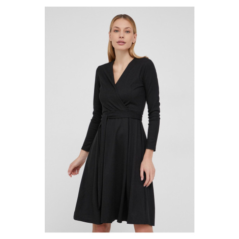 Šaty Answear Lab černá barva, mini, áčkové