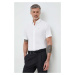 Košile Calvin Klein pánská, bílá barva, regular, s klasickým límcem