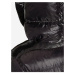 Černá dámská prošívaná zimní bunda s rukavicemi s umělým kožíškem Geox Rawelle