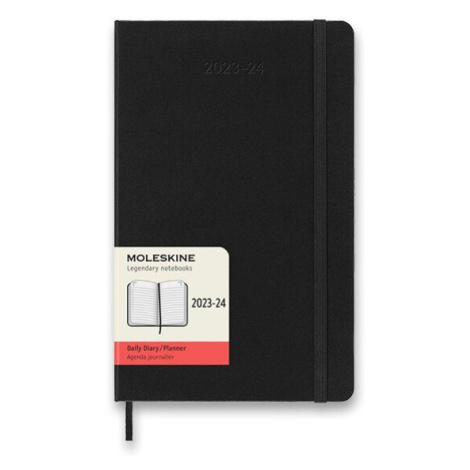 Diář Moleskine 2023-24 18Měsíční ČERNÝ - denní - tvrdé desky - L 1206/5701017