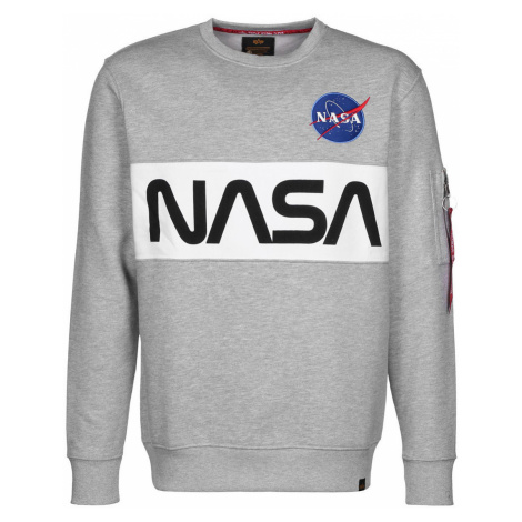 Alpha NASA Inlay Sweater Šedá Alpha Industries