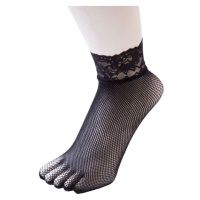 FISHNET ANKLE silonové prstové ponožky ToeToe Černá 1 kus