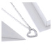 GRACE Silver Jewellery Stříbrný náhrdelník se zirkony Elba - stříbro 925/1000, srdce NH-SCN347/9