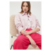 Džínová bunda Weekend Max Mara dámská, růžová barva, přechodná