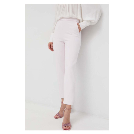 Kalhoty Pinko dámské, růžová barva, fason cargo, high waist, 100137.A0HC