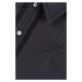 Košile karl lagerfeld decorative trim poplin shirt černá