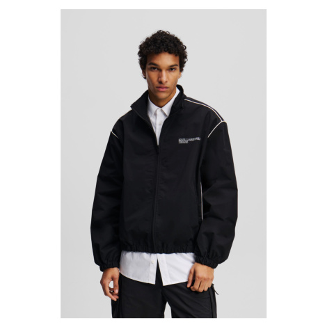 Bunda karl lagerfeld jeans klj zip up piping jacket black