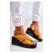 Dámské sandály se suchým zipem žluté Amaze