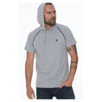 T8570 DEWBERRY HOODED MEN'S T-SHIRT-GREY