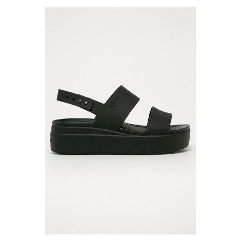 Sandály Crocs Brooklyn Low Wedge dámské, černá barva, 206453
