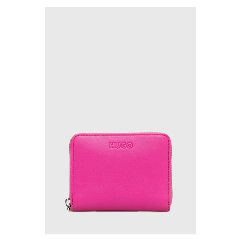 Peněženka HUGO růžová barva Hugo Boss