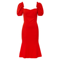 Bonprix BODYFLIRT šaty s nabíranými rukávy Barva: Červená, Mezinárodní