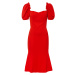 Bonprix BODYFLIRT šaty s nabíranými rukávy Barva: Červená, Mezinárodní