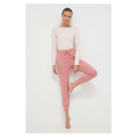 Kalhoty na jógu Roxy Naturally Active růžová barva