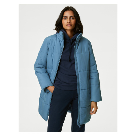 Modrý dámský zimní prošívaný kabát Marks & Spencer