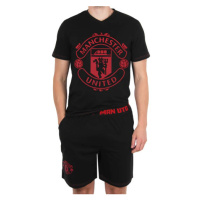 Manchester United pánské pyžamo Short Crest black