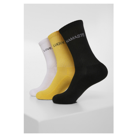 Znění Ponožky 3-Pack černá/bílá/žlutá Urban Classics