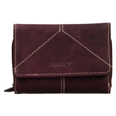 Lagen Dámská kožená peněženka LG-22522 fialová