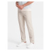 Men's SLIM FIT chino pants - cream V1 OM-PACP-0186