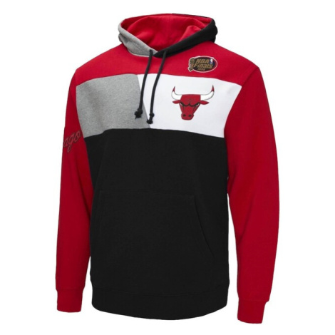 Mitchell & Ness sweatshirt Chicago Bulls Color Blocked Fleece Hoodie red