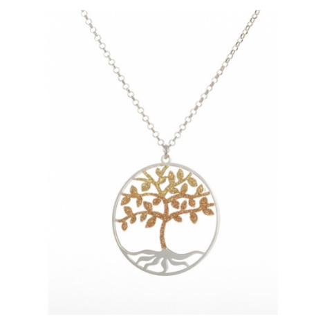Dámský stříbrný náhrdelník se stromem života 65916F Silver style
