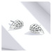 GRACE Silver Jewellery Stříbrné náušnice Andělská křídla - stříbro 925/1000, zirkon E-SCE882/189