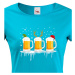 Dámské triko s potiskem Christmas beer - pro pivařky