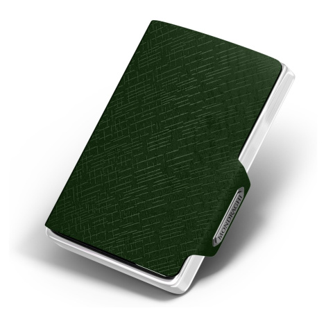 Zelená vzorovaná kožená peněženka Mondraghi Elegance