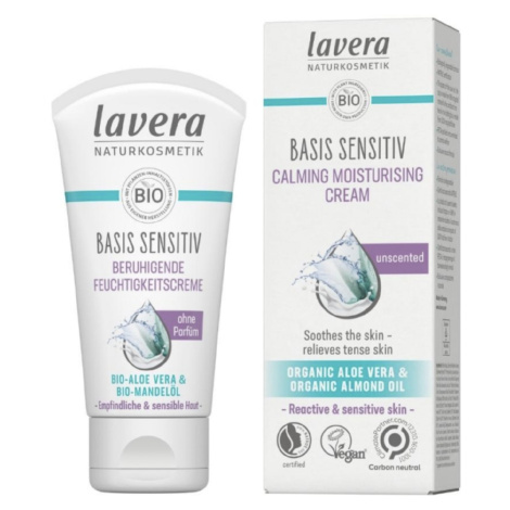 Lavera - Basis Sensitiv, Zklidňující hydratační krém bez parfemace, 50 ml