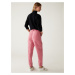 Růžové dámské kalhoty s kapsami Marks & Spencer