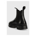 Kožené kotníkové boty Gant St Grip pánské, černá barva
