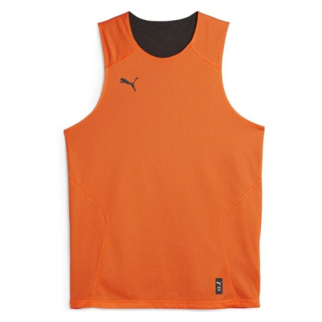 Puma HOOPS TEAM REVERSE PRACTICE JERSEY Pánský basketballový dres, oranžová, velikost