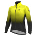 ALÉ Cyklistická zateplená bunda - PRS BULLET DWR STRETCH - černá/žlutá