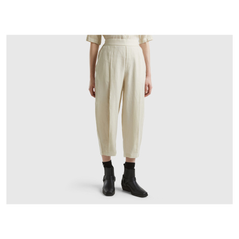 Benetton, Trousers In Pure Linen United Colors of Benetton