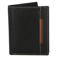 Trendová pánská kožená peněženka Mluko, černá - hnědá