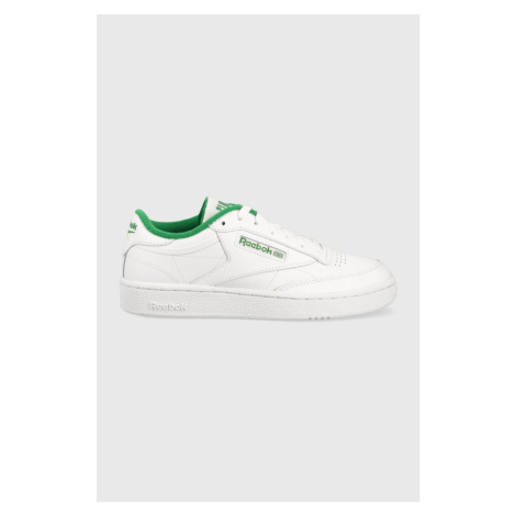 Kožené sneakers boty Reebok Club C 85 bílá barva, IE9387-white