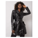 Černý lesklý dámský kabát NM-DE-KR-HX-3979.45P-black