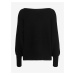 Černý dámský žebrovaný svetr s netopýřími rukávy ONLY Adaline