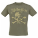 Mötley Crüe Orbit Skull Tričko khaki