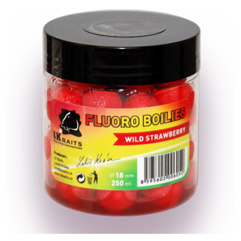 LK Baits Fluoro Boilies 18mm 250ml - Wild Strawberry